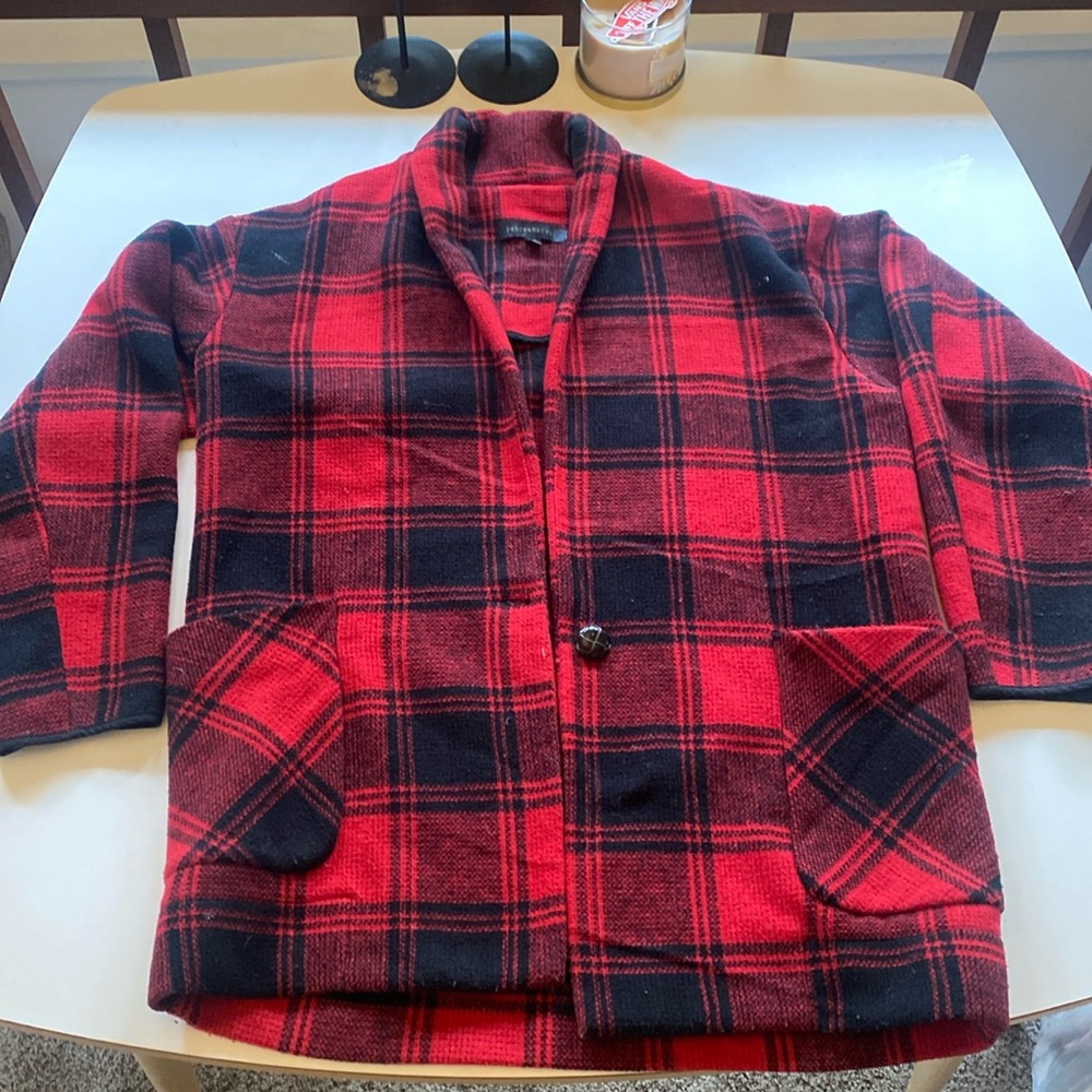 Red, plaid shacket